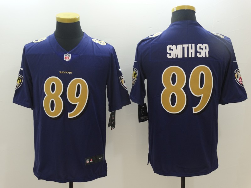 Men's Baltimore Ravens Steve Smith Sr #89 Purple Jersey